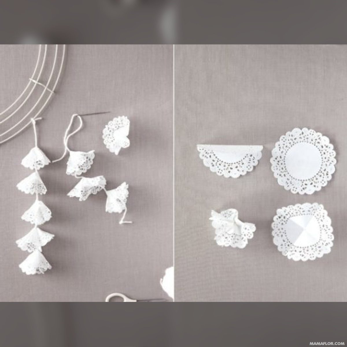Украшения из кружевных салфеток