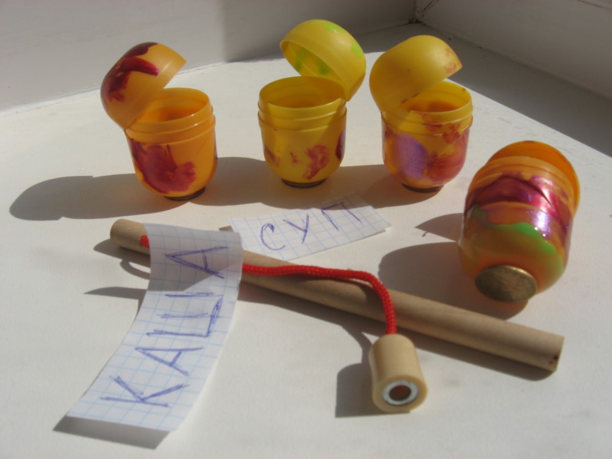 Елочная игрушка из капсулы киндера