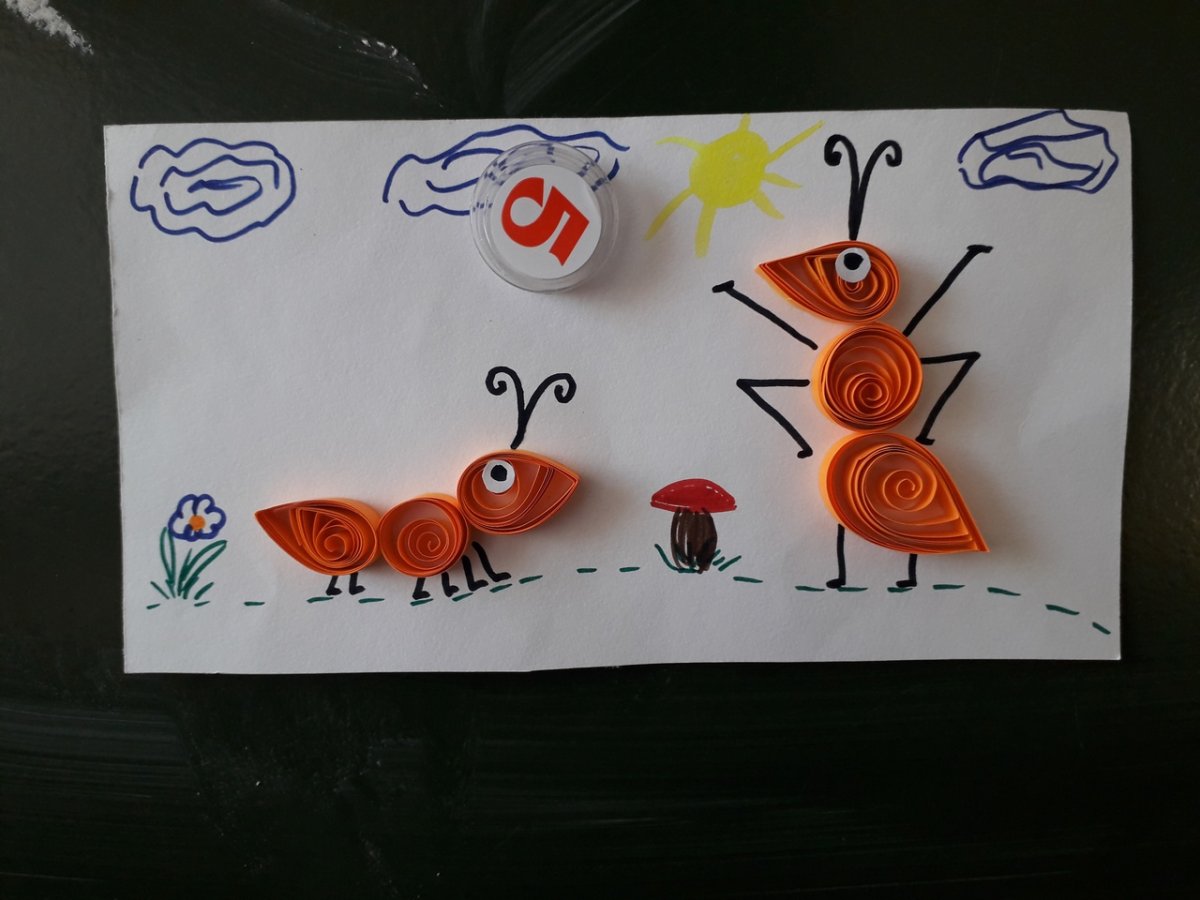 Муравей из квиллинга