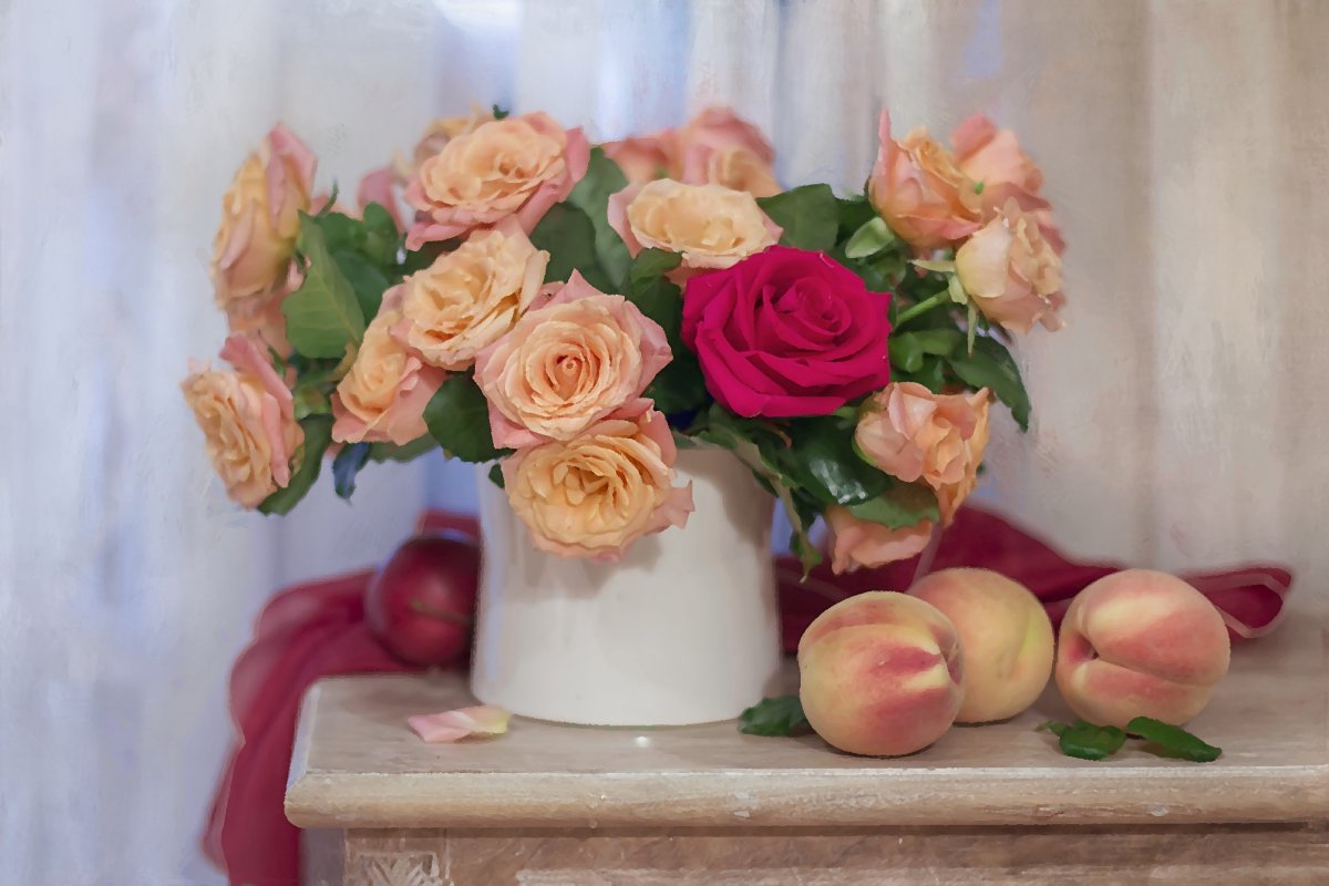 Peach vaza роза