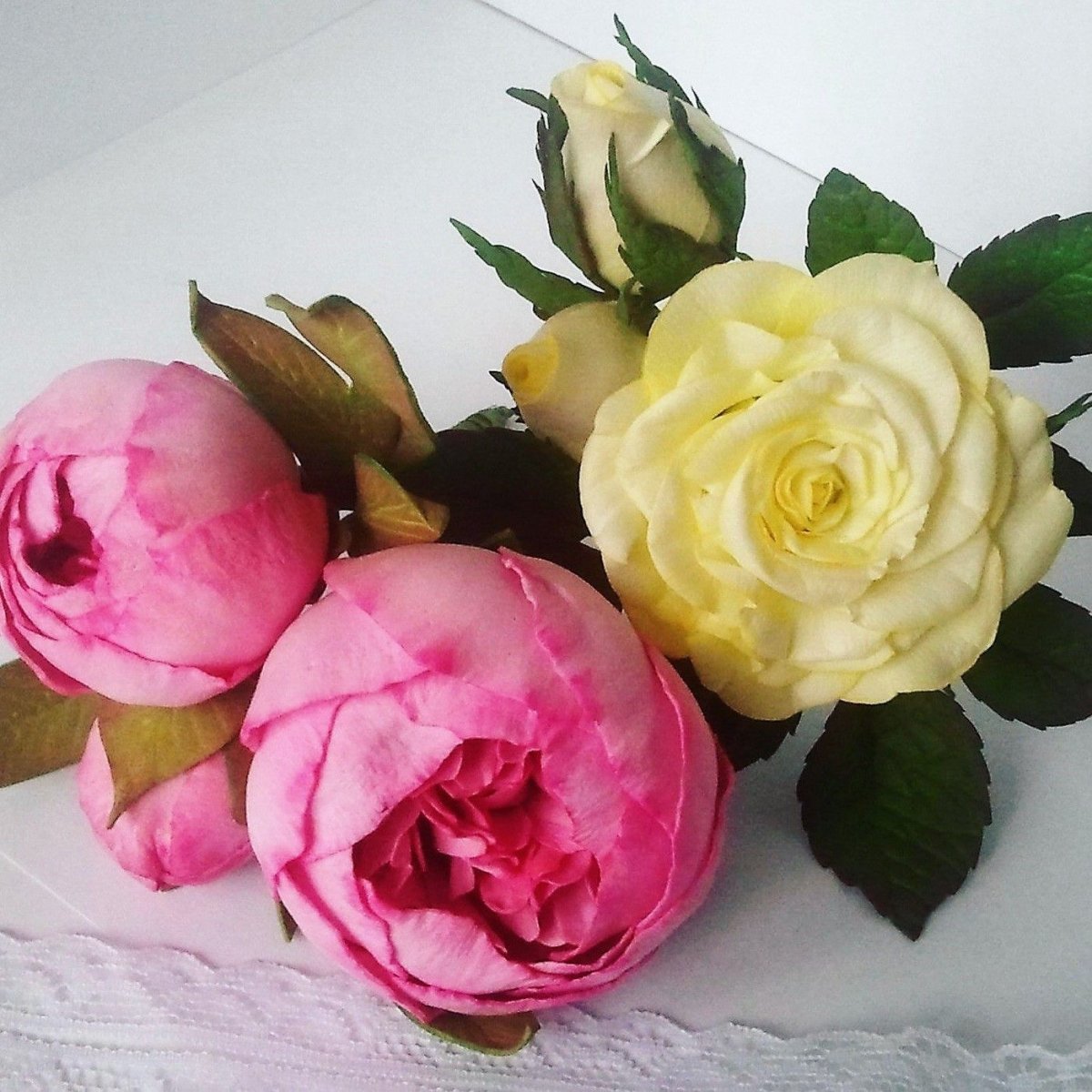 Чайная роза из фоамирана