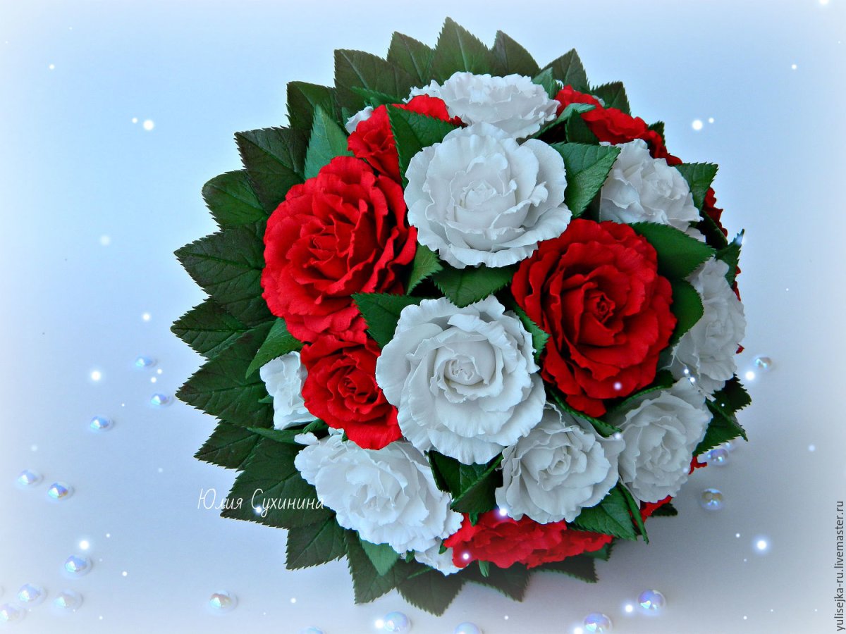 Букет роз из фоамирана