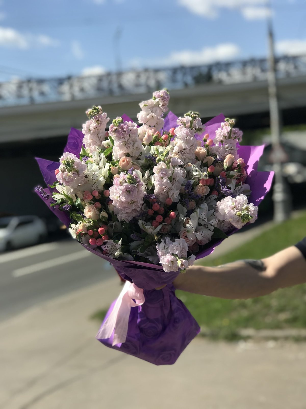 Букет лимониум Матиола