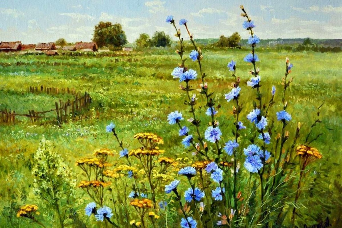 Луговые травы... Художник Алексей Аникин.