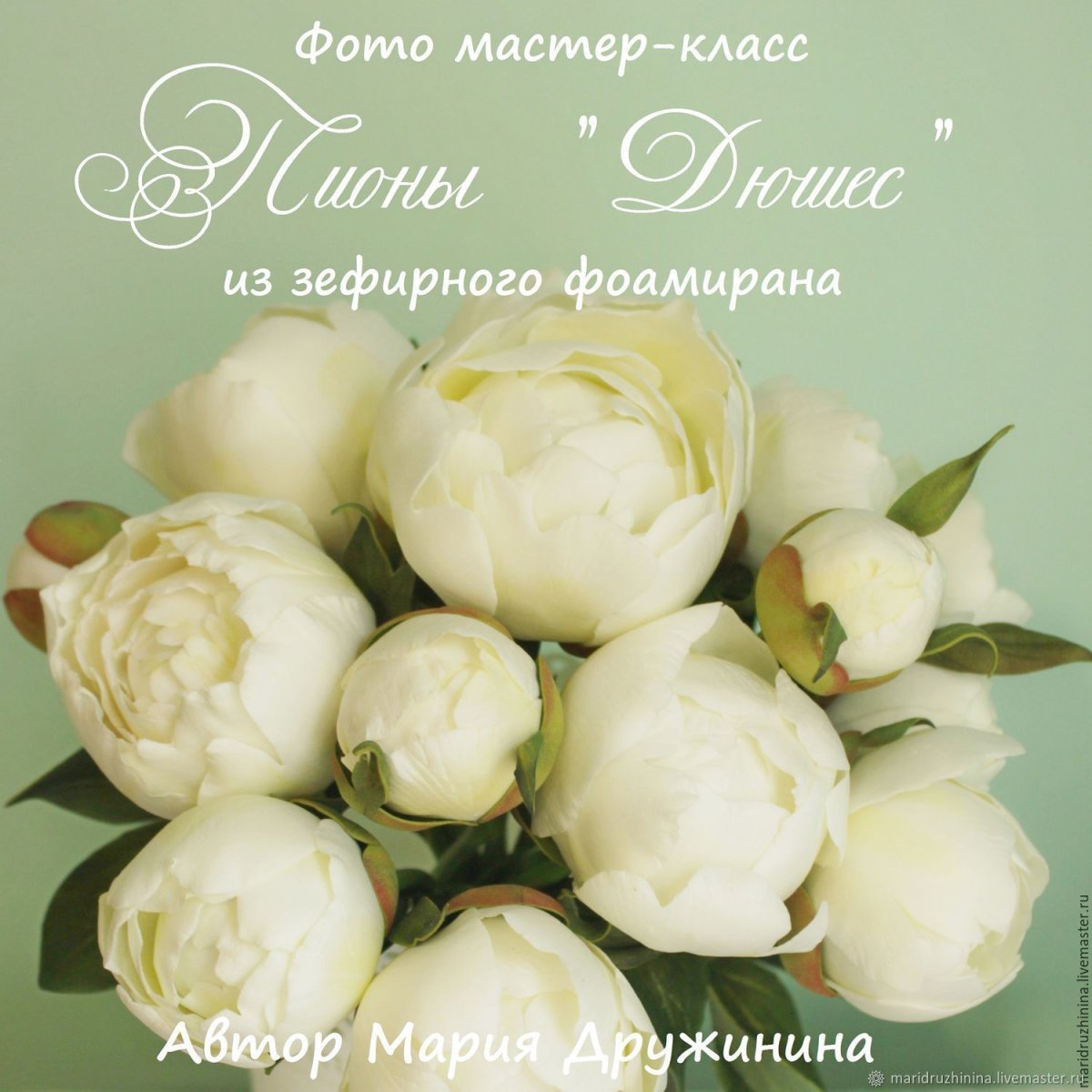 Пион из зефирного фоамирана мастер класс
