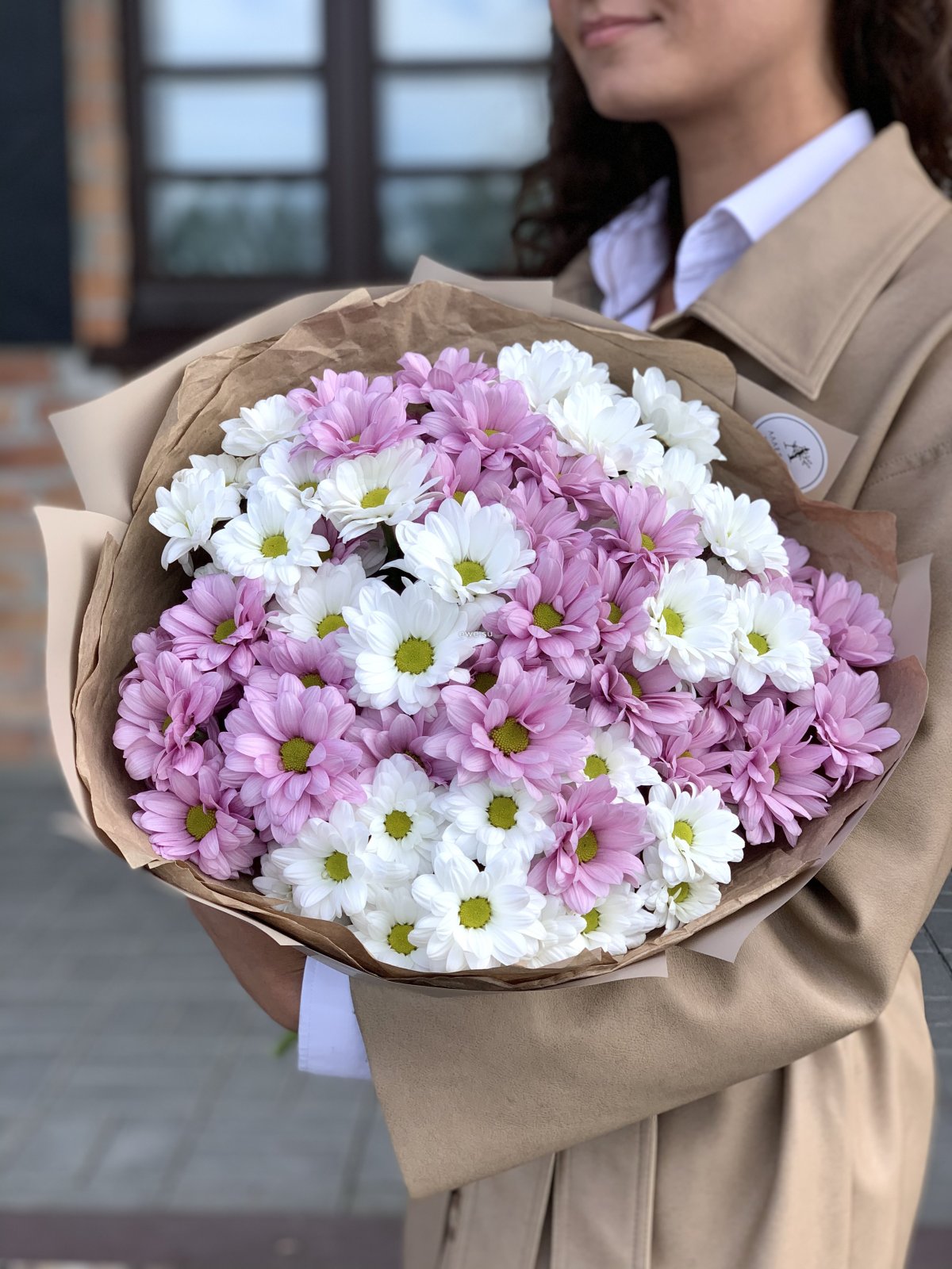 Букет из 11 кустовых хризантем